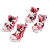 Botinha com estampa de camuflagem rosa